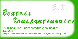 beatrix konstantinovics business card